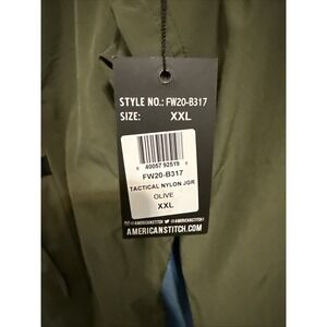 American Stitch Mens XXL Olive Tactical Nylon Jogger Cargo Pants FW20-B317 NWT